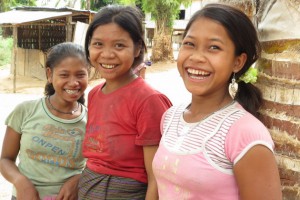 Lao women smiling