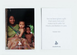 Holiday Card (Lao mom with 2 kids)